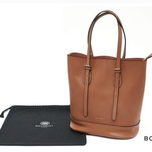 Bolvaint Capucine Purse Brown Leather Tote Large Bag Shoulder Carry Travel Bag